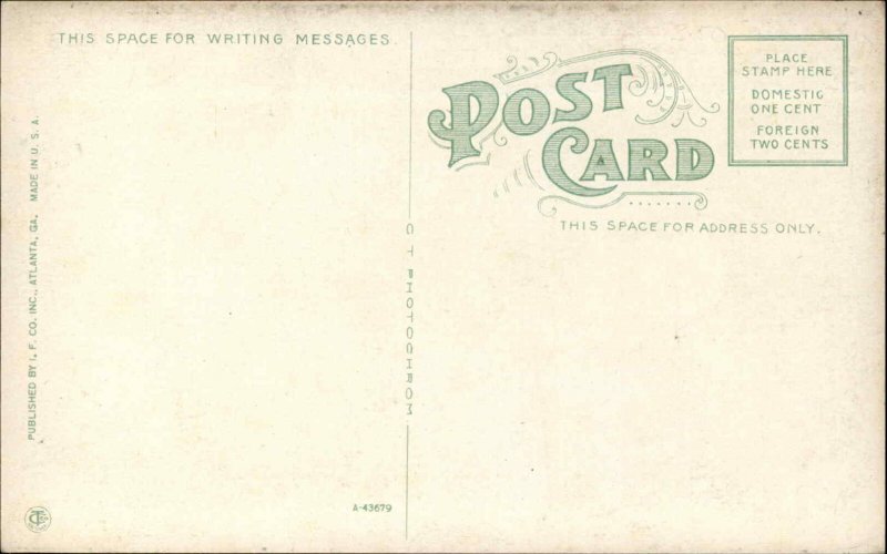 Atlanta GA Peachtree St. During Civil War 1864 - c1910 Postcard