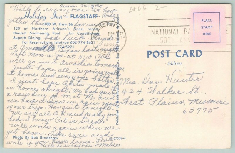 Flagstaff Arizona~Holiday Inn~Heated Pool~Superb Dining~Interior View~c1960 PC