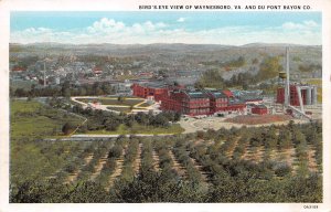 Waynesboro Virginia Bird's Eye View Of Town & Du Pont Rayon Co., PC U12043