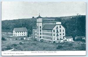 OAKLAND, Maine ME ~ CASCADE WOOLEN MILL 1900s UDB Kennebec County Postcard