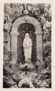 Iowa West Bend The Grotto Statue Real Photo