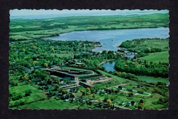 ME Aerial view State Prison Thomaston Maine Postcard PC