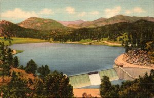 Colorado Bear Creek Canon Panorama Of Evergreen Dam and Lake