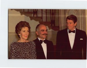 Postcard King Hussein was warmly welcomed by President and Nancy Reagan