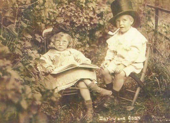 Darby & Joan Boy Smoking A Pipe Yorkshire Photo Photography Winner Postcard