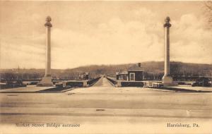 Harrisburg Pennsylvania~Market Street Bridge Entrance~c1905 William RW Pound Pc