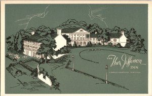 Thos Jefferson Inn Charlottesville Virginia Motel Vintage Unposted Postcard 