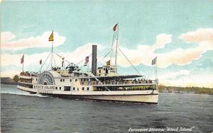 Excursion Steamship Block Island  Postcard