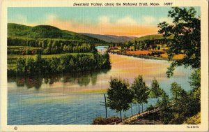 Deerfield Valley Mohawk Trail Mass Sunrise Vintage Linen Postcard UNP Unposted 