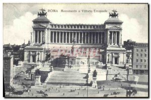 Old Postcard Roma Monumento a Vittorio Emanuele
