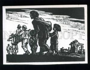 209264 CHINA Li Hua refugees old postcard