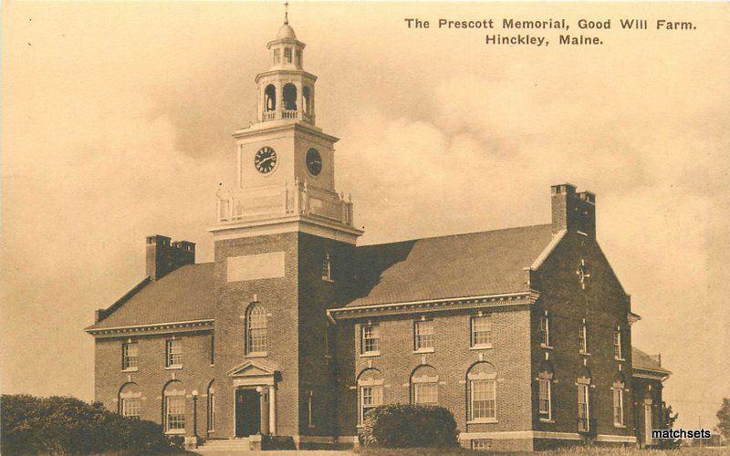 1920s Hinckley Maine Prescott Memorial Good Will Farm Albertype postcard 8142