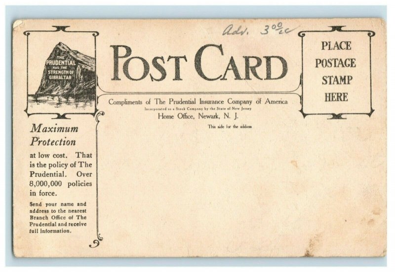 C.1910 Prudential British Flag Fredrick George Scott Advertising Postcard F30 