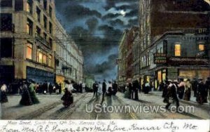 Main Street - Kansas City, Missouri MO Postcard