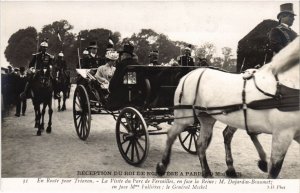 PC RECEPTION DU ROI DE NORWEGE A PARIS 1907 NORWEGIAN ROYALTY (a32432)