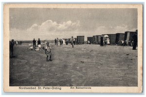 c1920's Am Badestrande Nordseebad Sankt Peter-Ording Germany Postcard