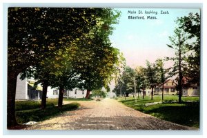 c1910 Main Street Looking East Blanford Massachusetts MA Unposted Postcard 