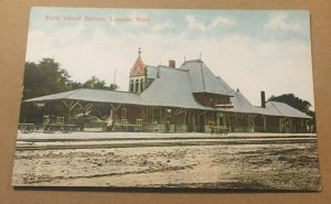 UNUSED .01 POSTCARD - ROCK ISLAND STATION, LINCOLN, NEBRASKA