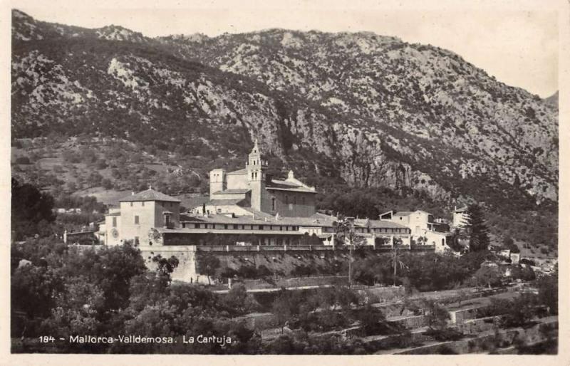 Mallorca Valldemosa Spain La Cartuja Real Photo Antique Postcard K13149