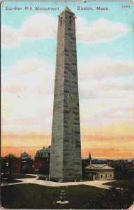 Bunker Hill Monument Boston Massachusetts Vintage Postcard C087