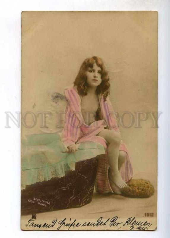 244131 Nude Girl Long Hair Near Bath Vintage Reutlinger Photo Topics Religious And Spiritual