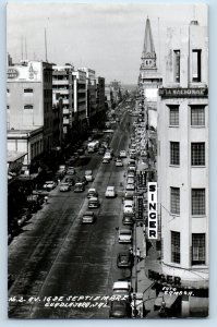 Guadalajara Jal. Mexico Postcard Air View Av 16 de Septiembre c1950's RPPC Photo