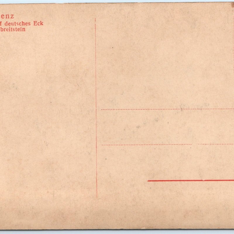 c1910s Koblenz Deutsches Eck Boat Dock SHARP RPPC Steam Ship Lothringen DE A167