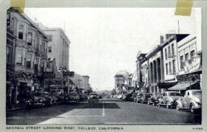 Georgia Street - Vallejo, California CA Postcard