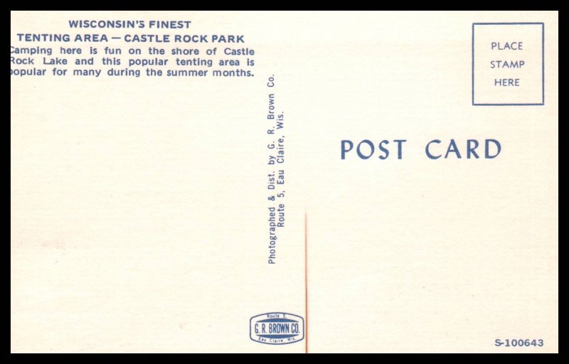 Tenting Area,Castle Rock Park,WI