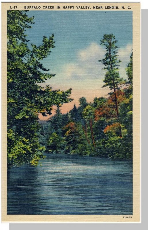 Lenoir,North Carolina/NC Postcard,Buffalo Creek/Happy Valley