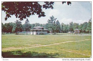 Queens Park, Showing Softball Diamond, And Band Shell, Barrie, Ontario, Canad...