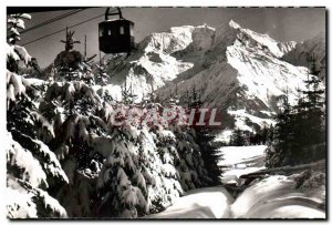 Postcard Modern Teleferique in the Mont Blanc
