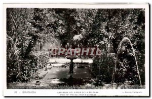 Old Postcard Granada Estanque Del Cipres De La Sultana