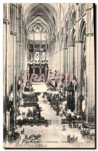 Old Postcard Bourges Cathedrale Grand Nave