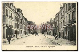 Old Postcard Honfleur Street Learning of the Republic