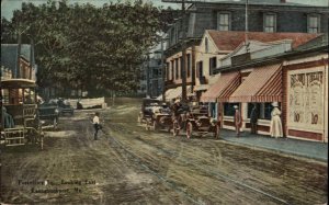 Kennebunkport ME Post Office Square Bijou Theatre c1910 Postcard