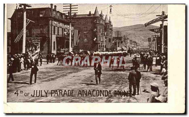 Old Postcard July Parade Anaconda