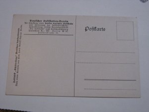 Postcard Germany Unused Zeppelin by Hans Rudolf Schulze City Bombing