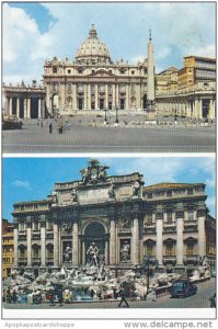 Italy Roma Rome Basilica di San Pietro Fontana di Trevi 1958