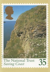 The National Trust Saving Coast RMPQ Rare Stamp Postcard