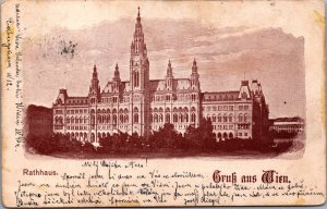 Austria Wien Rathaus Vienna Vintage Postcard 09.60