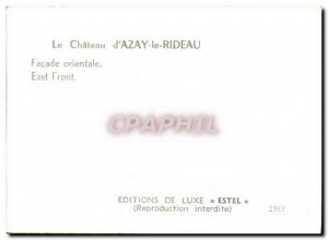 Modern Postcard Chateau Azay le Rideau Eastern Facade