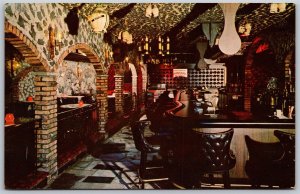 Vtg Smithtown New York NY Fontana Di Trevi Restaurant Interior 1970 Postcard