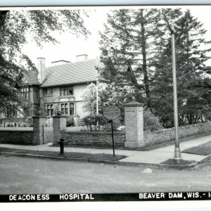 c1930s Beaver Dam, Wis RPPC Lutheran Deaconess Hospital Real Photo Postcard A22