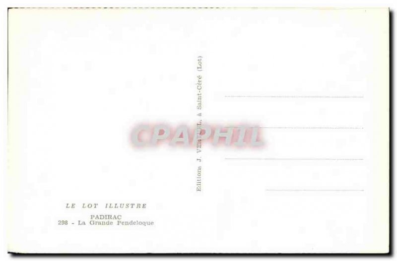 Old Postcard Padirac The large pendant