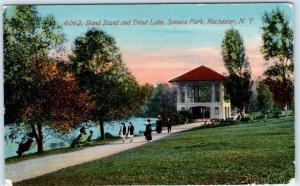 ROCHESTER, New York  NY   BAND STAND and TROUT LAKE  1912    Postcard