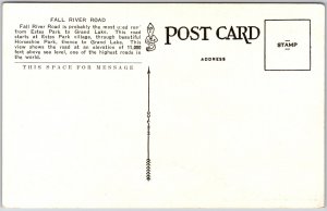 Rocky Mountain National Park Colorado CO, Summit of Fall River Road, Postcard