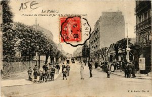 CPA LE RAINCY Avenue du Chemin-de-Fer et Hall Commercial (869159)