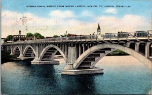 Vintage Texas Postcard - Laredo - International Bridge