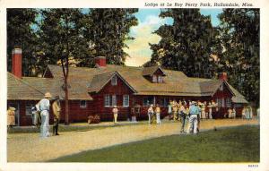 Hollandale Mississippi Le Roy Percy Park Lodge Antique Postcard K87896